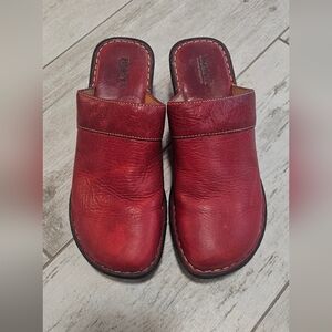 Born Red Leather Women's Mules Slides 10
